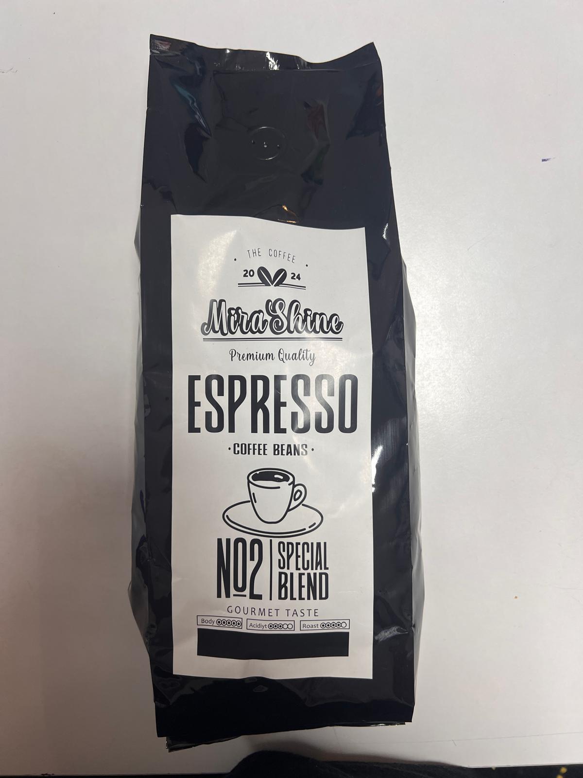 Çekirdek kahve 1000 gr mira shine